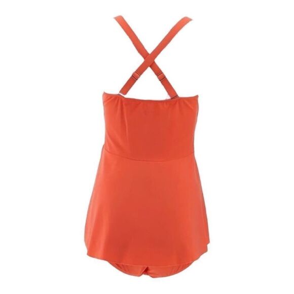 Isaac Mizrahi Bridgehampton Convertible Back Swimsuit Coral Sz 14 - Picture 2 of 5